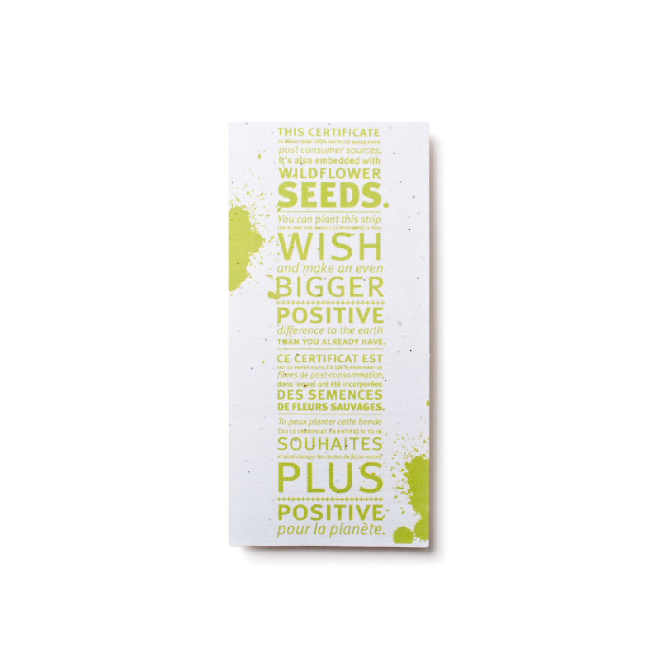 personalized growable recycled paper post card