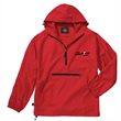 Red Lightweight Rain Jacket With Hood