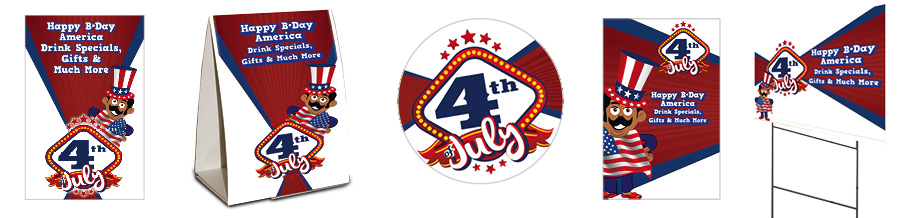Advertising for 4th of July promotions