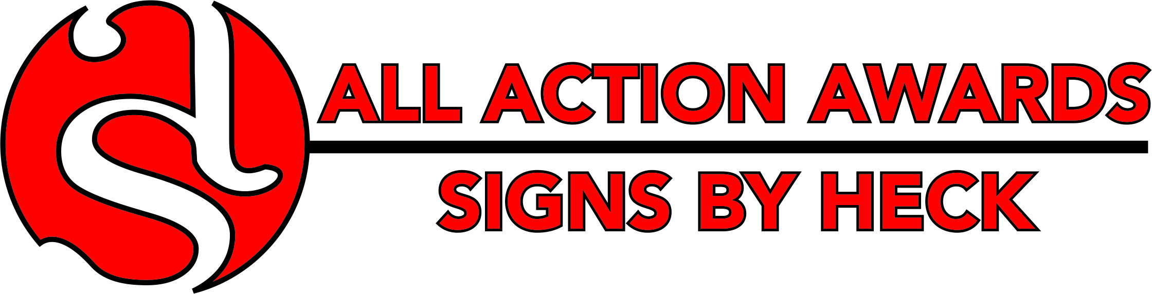 All Action Awards & Signs By Heck's Logo