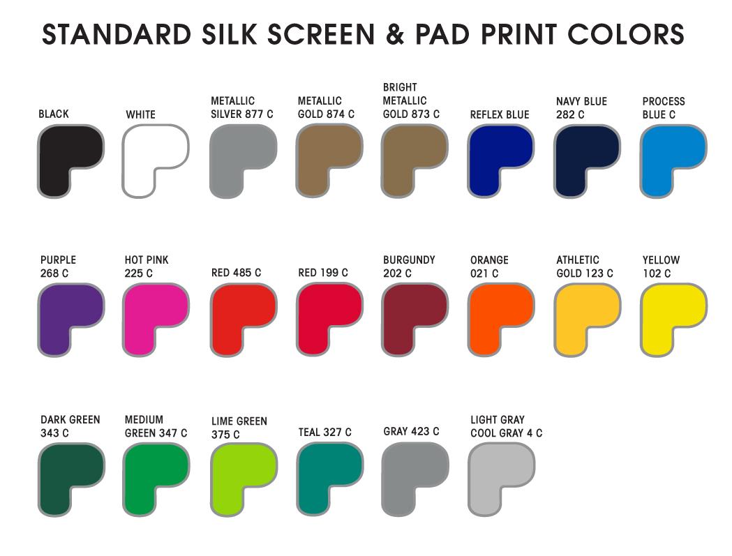 promo products silk screen colors