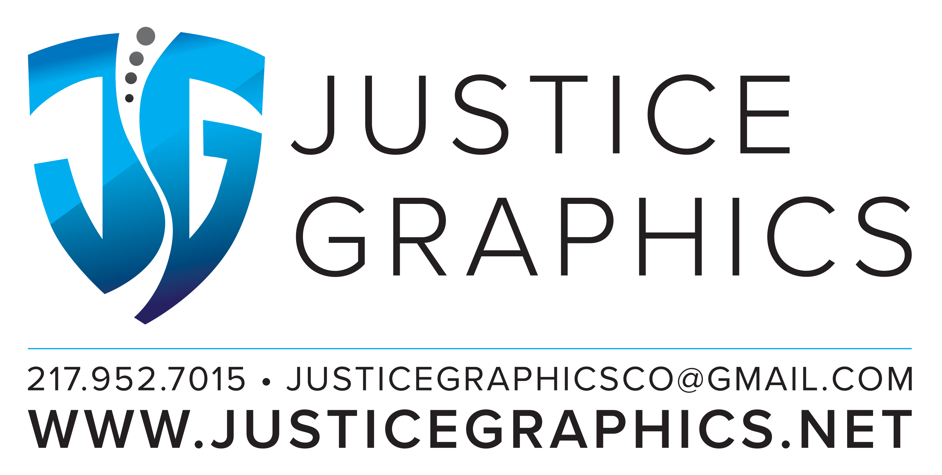 Justice Graphics Co.'s Logo