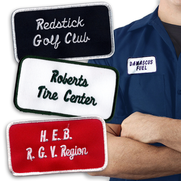 Embroidered Text Emblems