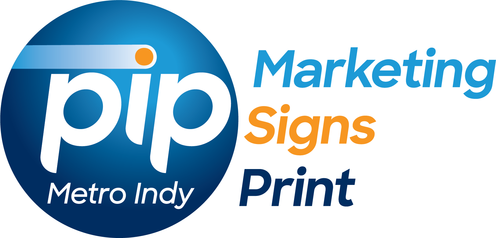 PIP Marketing Signs Print Indy 's Logo