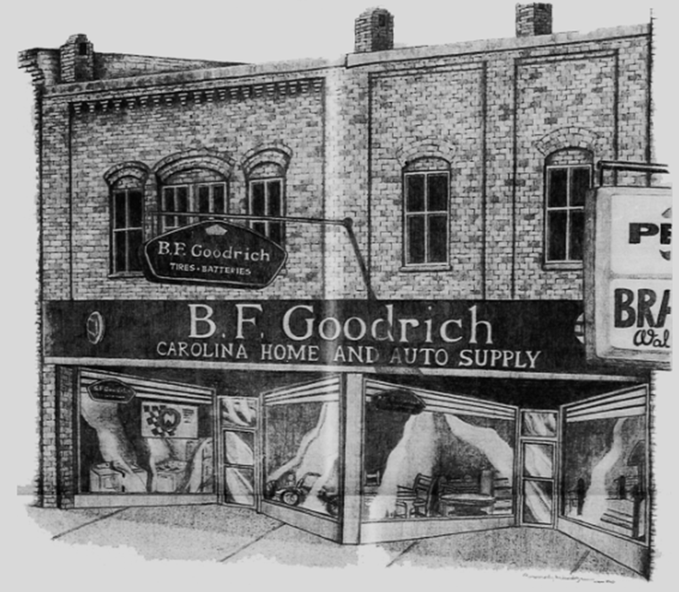 Black and white building