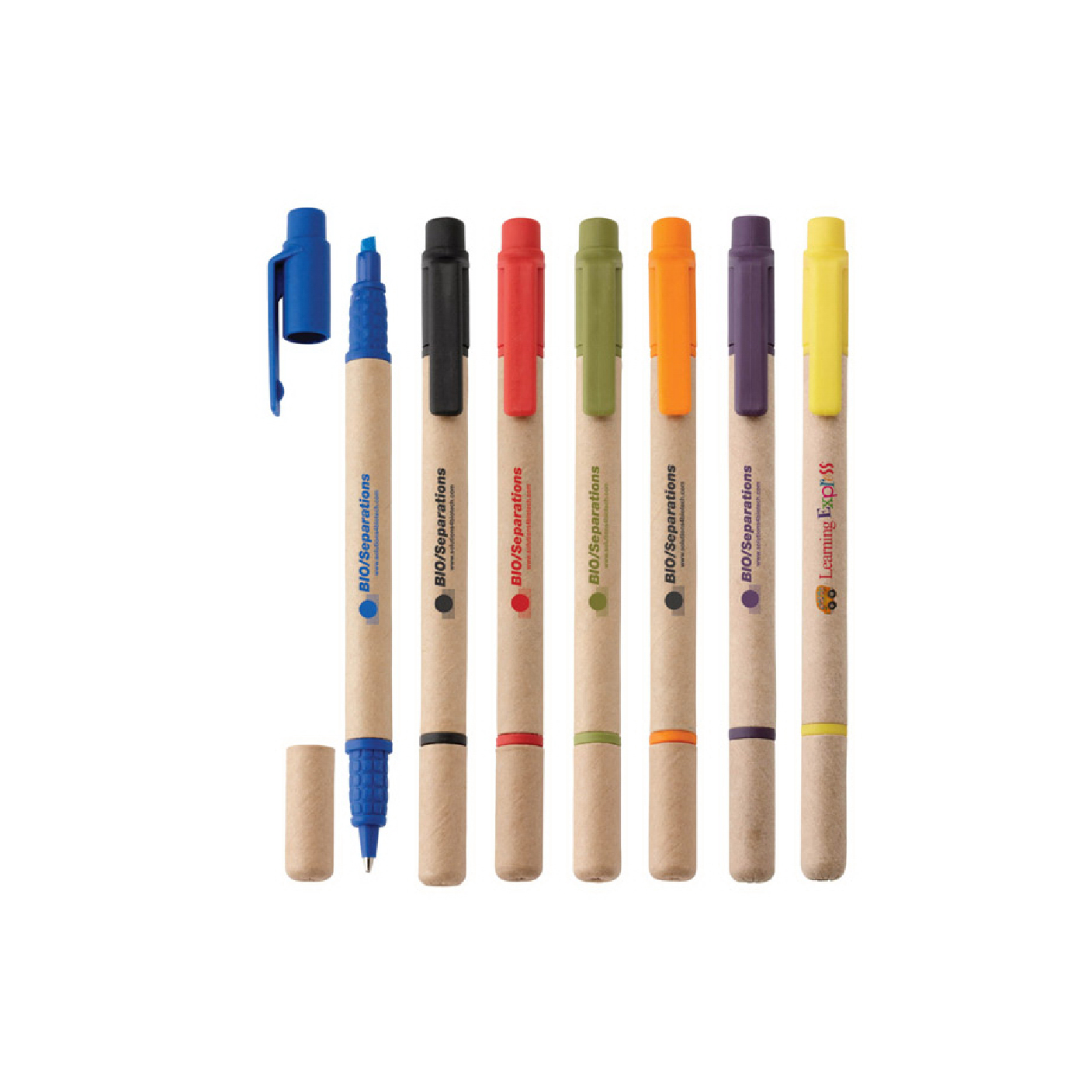 biodegradable recycled highlighters and pens