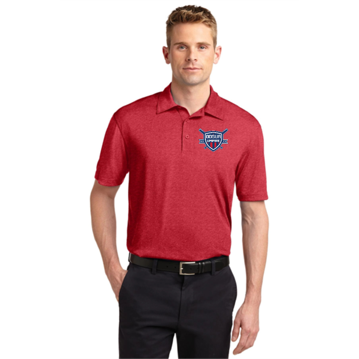 Sport-Tek Heather Contender Polo. - Sport-Tek Heather Contender Polo. - Image 1 of 2