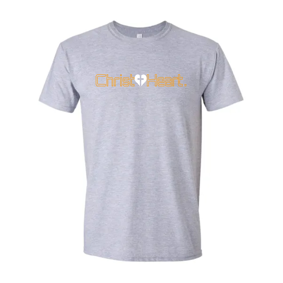 T-Shirt / Christ+Heart Orange Outline - T-Shirt / Christ+Heart Orange Outline - Image 1 of 7