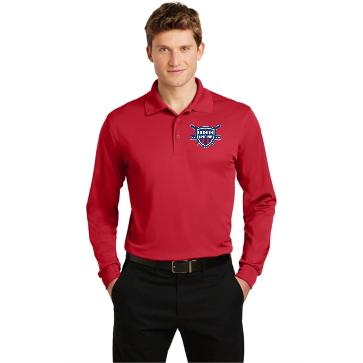Sport-Tek Long Sleeve Micropique Sport-Wick Polo. - Sport-Tek Long Sleeve Micropique Sport-Wick Polo. - Image 1 of 2
