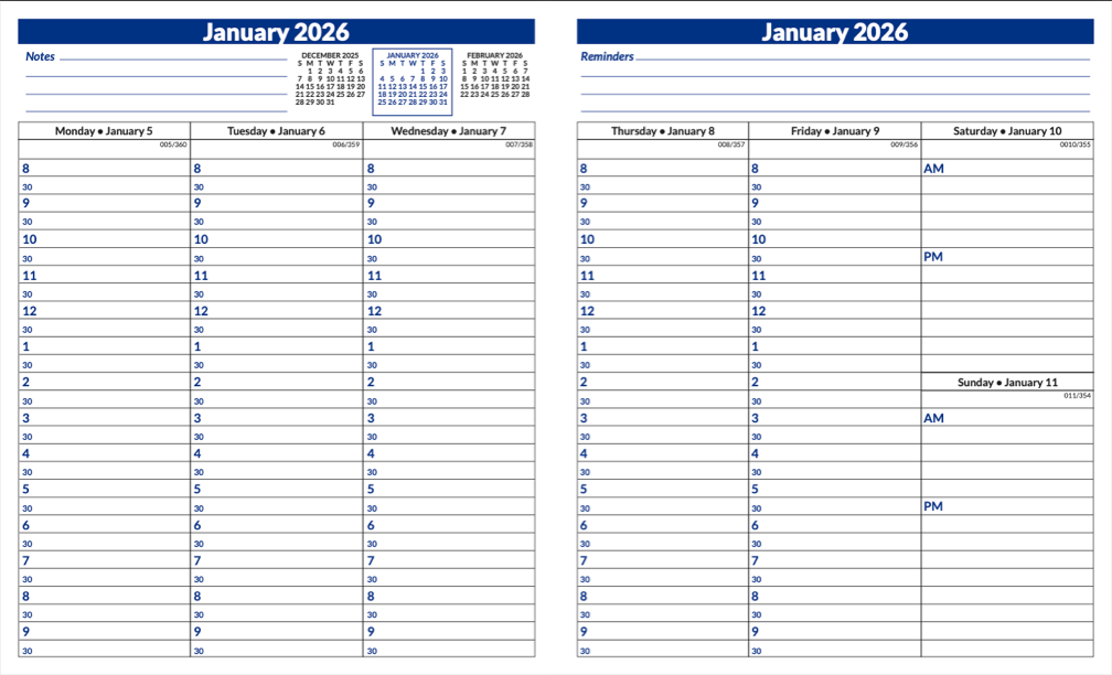 8 1/2" x 10" Weekly Real Estate Planner - 8 1/2" x 10" Weekly Real Estate Planner - Image 2 of 3