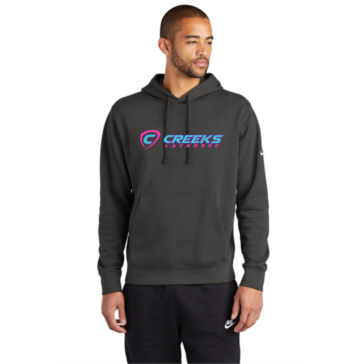 Creeks Nike Club Fleece Sleeve Swoosh Pullover Hoodie - Creeks Nike Club Fleece Sleeve Swoosh Pullover Hoodie - Image 2 of 2