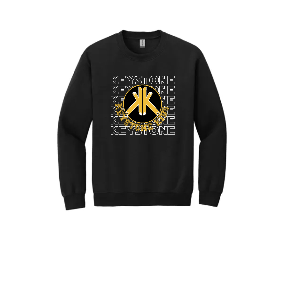 Adult KK Stacked Crewneck Sweatshirt. - Adult KK Stacked Crewneck Sweatshirt. - Image 0 of 4
