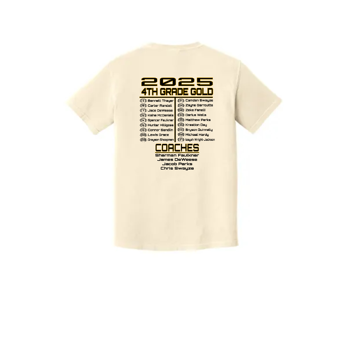 Adult 4th Roster Shirt Comfort Colors - Adult 4th Roster Shirt Comfort Colors - Image 5 of 5