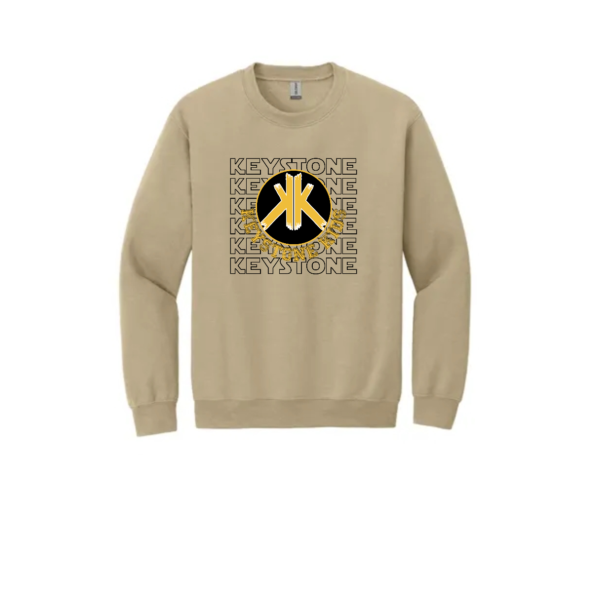 Adult KK Stacked Crewneck Sweatshirt. - Adult KK Stacked Crewneck Sweatshirt. - Image 1 of 4
