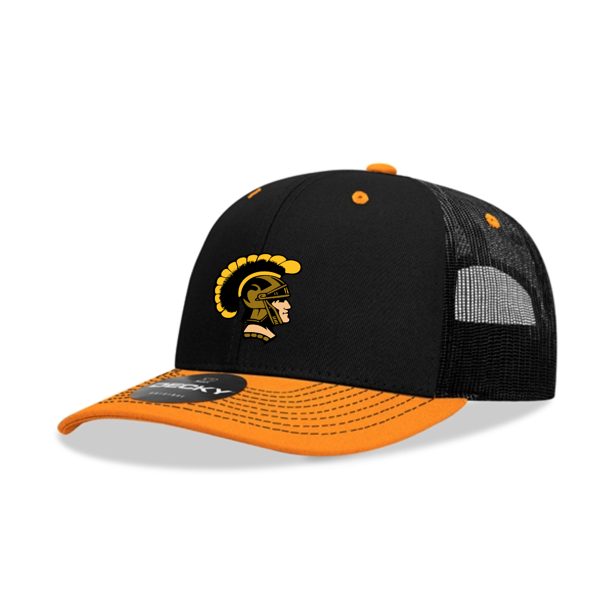 Trojan embroidery on Decky Trucker hat - Trojan embroidery on Decky Trucker hat - Image 0 of 1