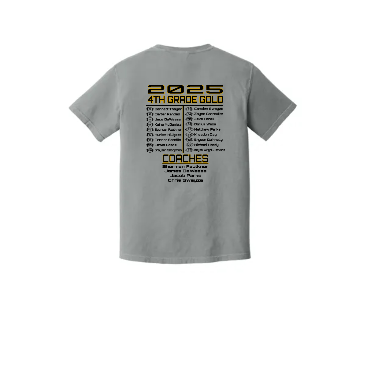 Adult 4th Roster Shirt Comfort Colors - Adult 4th Roster Shirt Comfort Colors - Image 3 of 5