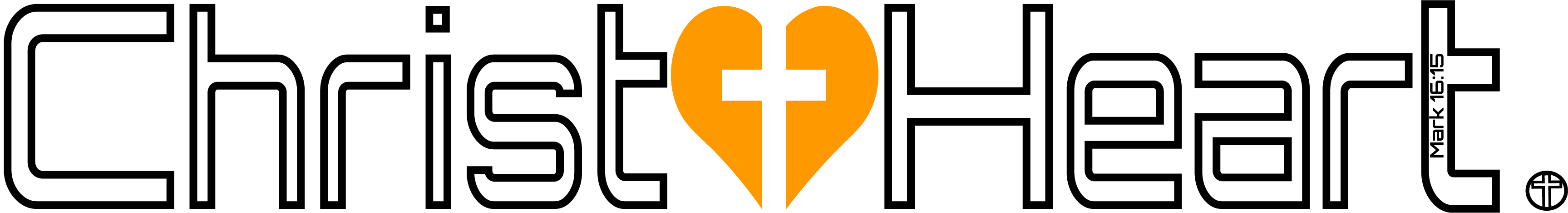 T-Shirt / Christ+Heart Black outline logo - T-Shirt / Christ+Heart Black outline logo - Image 2 of 6