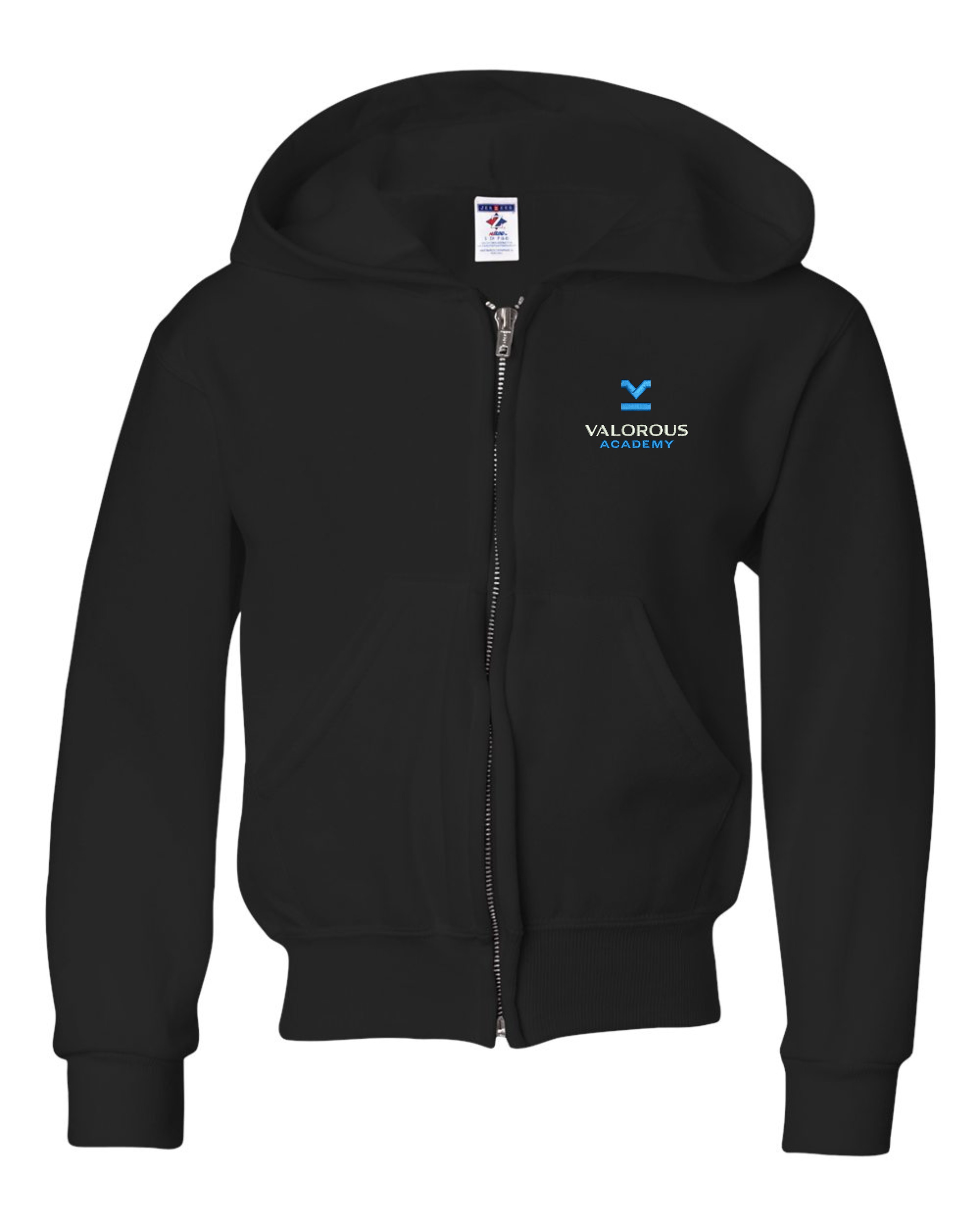 Youth Valorous NuBlend Full-Zip Hooded Sweatshirt. - Youth Valorous NuBlend Full-Zip Hooded Sweatshirt. - Image 2 of 3