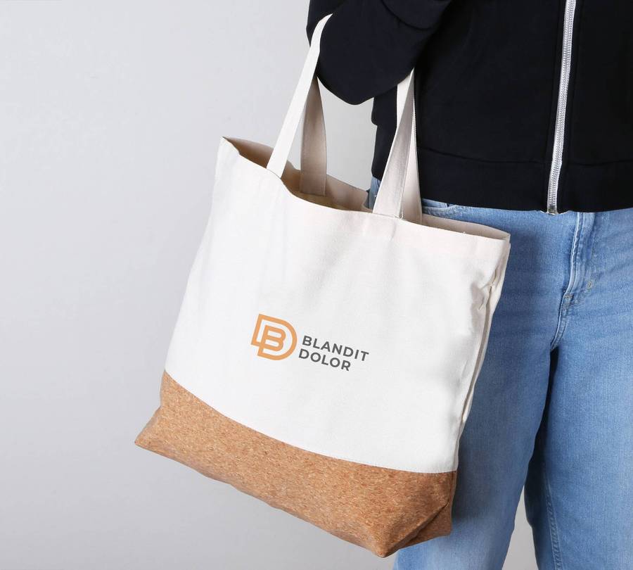 Cotton Recycled tote bag with custom logo