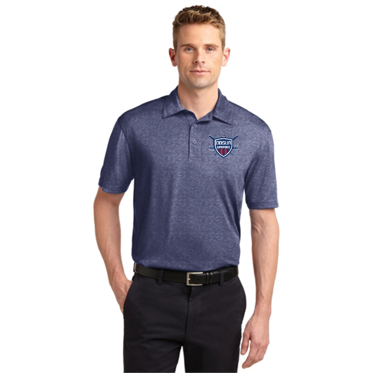Sport-Tek Heather Contender Polo. - Sport-Tek Heather Contender Polo. - Image 2 of 2