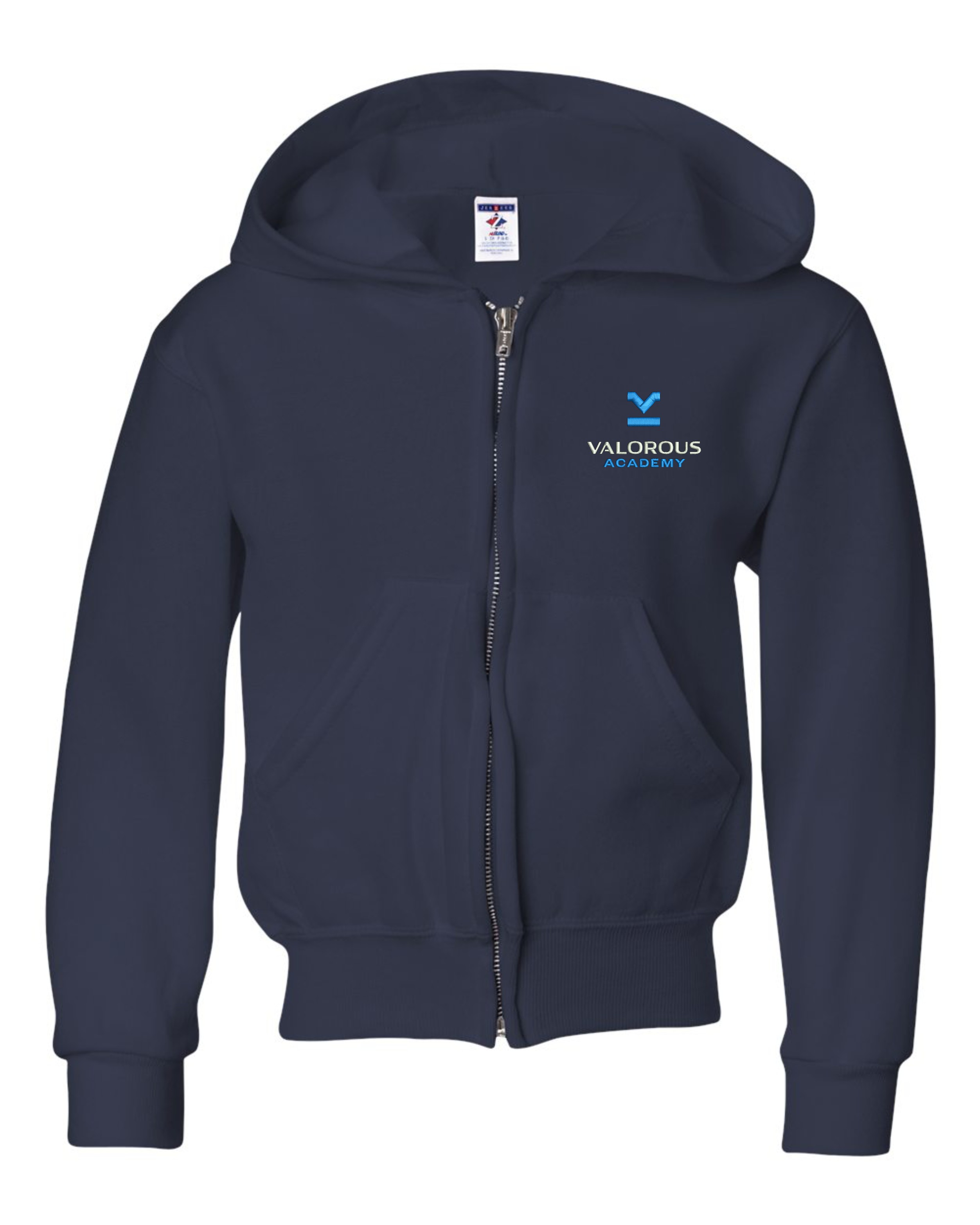 Youth Valorous NuBlend Full-Zip Hooded Sweatshirt. - Youth Valorous NuBlend Full-Zip Hooded Sweatshirt. - Image 1 of 3
