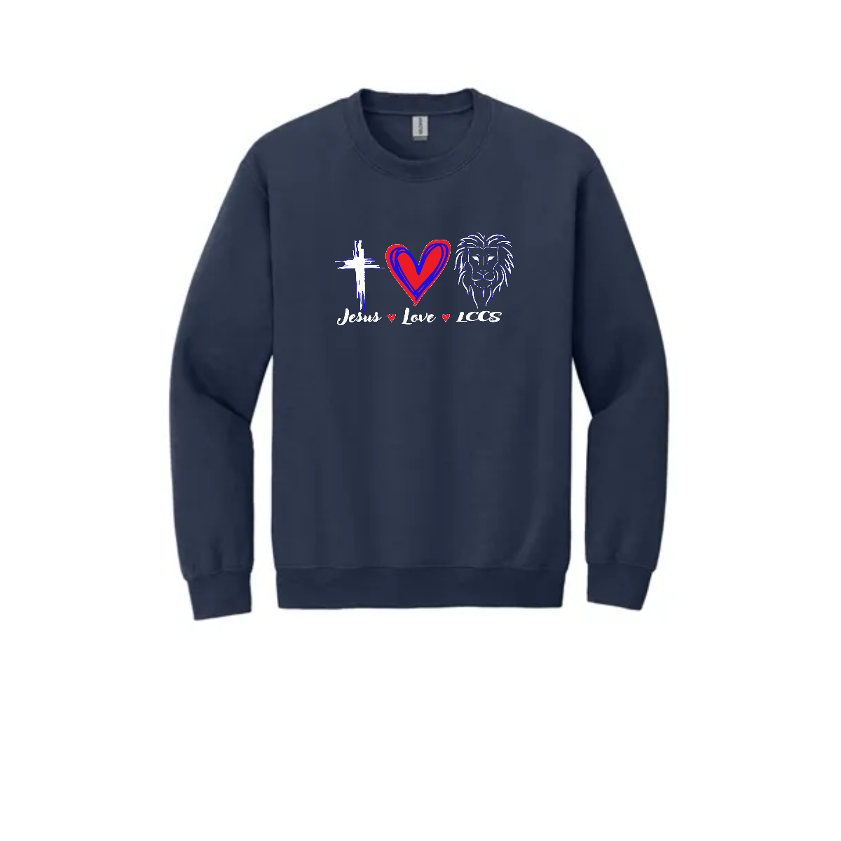 Adult Jesus Love LCCS Crewneck Sweatshirt. - Adult Jesus Love LCCS Crewneck Sweatshirt. - Image 0 of 1