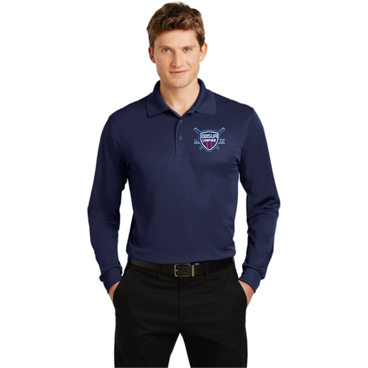 Sport-Tek Long Sleeve Micropique Sport-Wick Polo. - Sport-Tek Long Sleeve Micropique Sport-Wick Polo. - Image 2 of 2