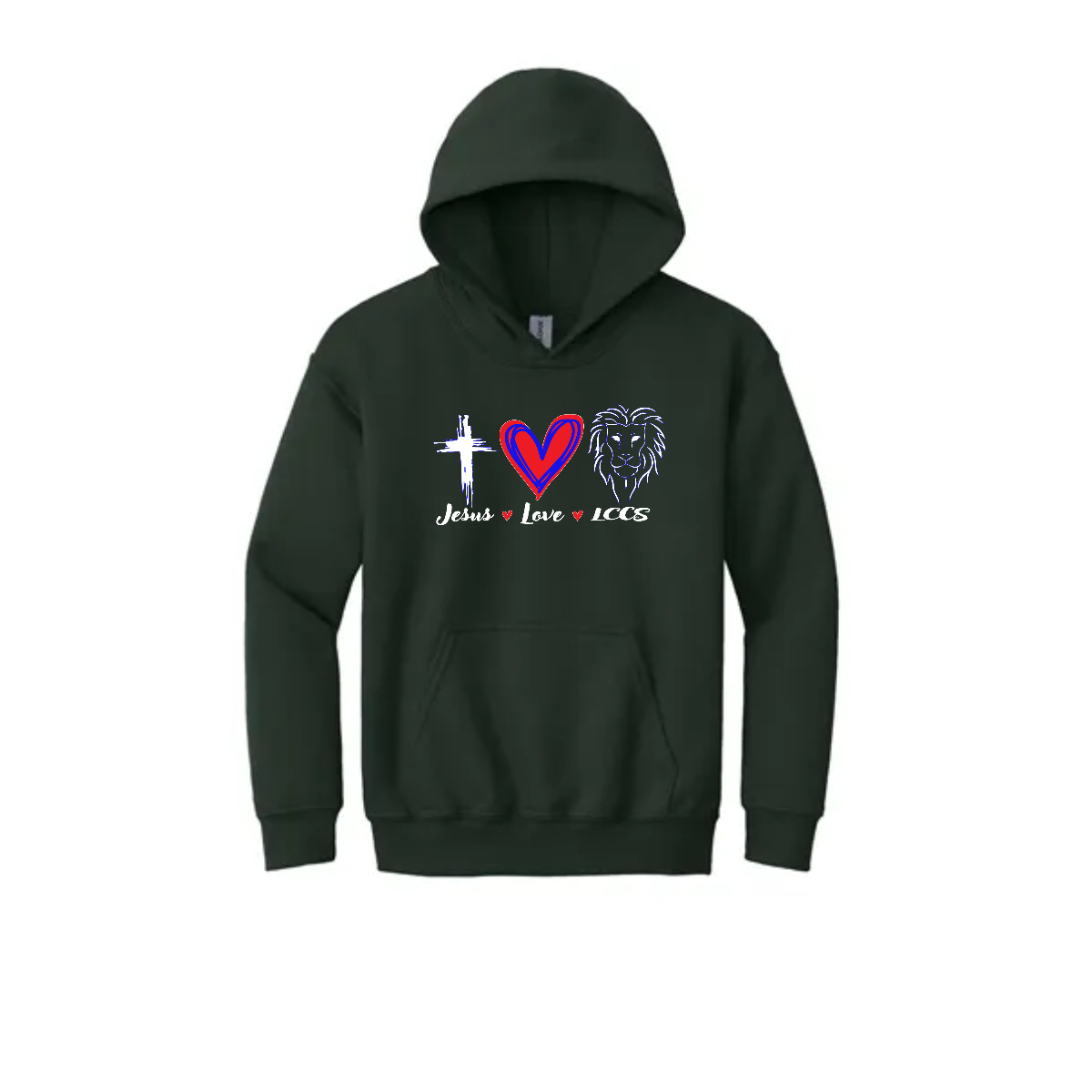 Youth Jesus Love LCCS Hooded Sweatshirt. - Youth Jesus Love LCCS Hooded Sweatshirt. - Image 1 of 3