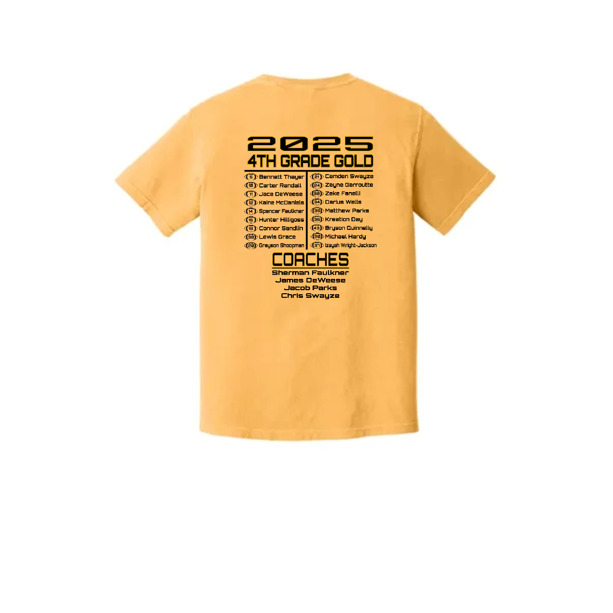 Adult 4th Roster Shirt Comfort Colors - Adult 4th Roster Shirt Comfort Colors - Image 1 of 5