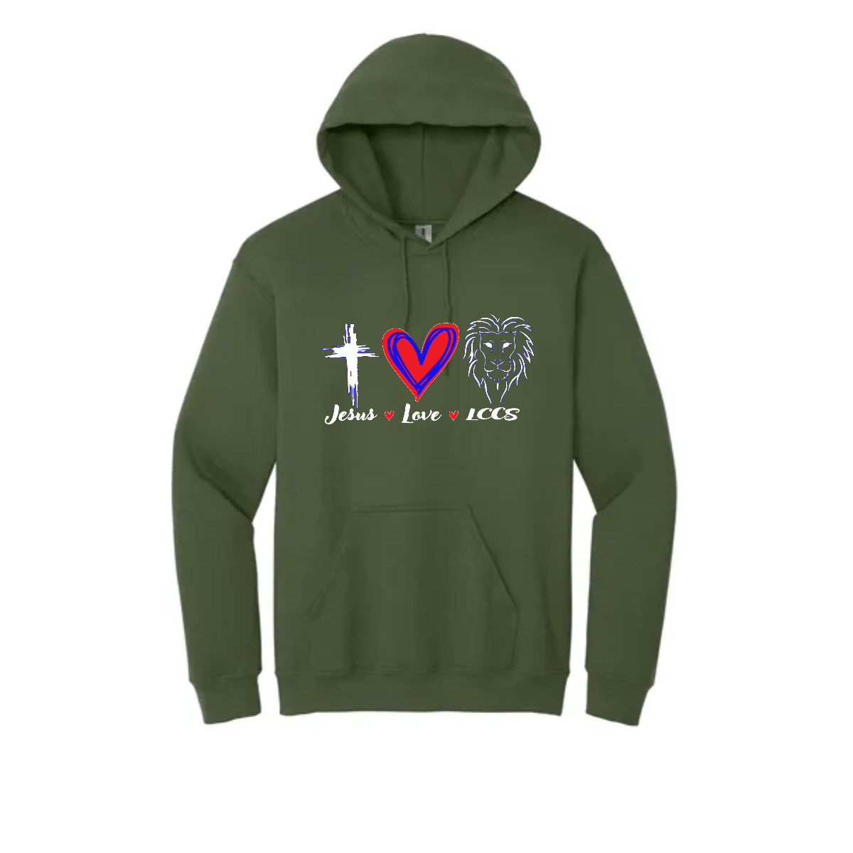 Adult Jesus Love LCCS Hoodie - Adult Jesus Love LCCS Hoodie - Image 1 of 3