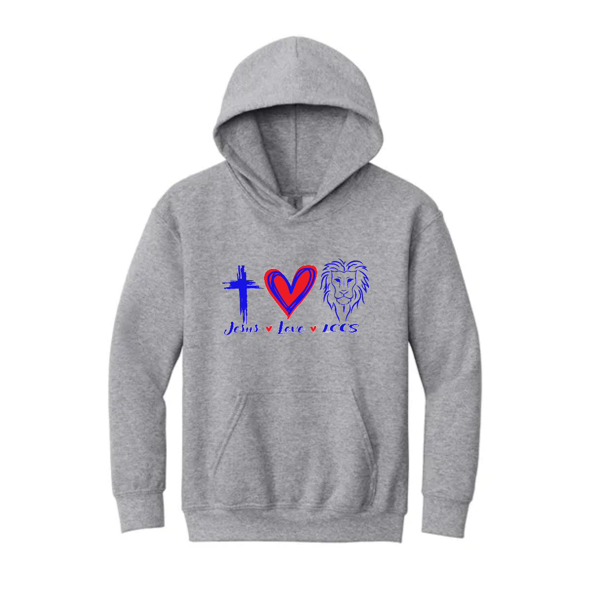 Youth Jesus Love LCCS Hooded Sweatshirt. - Youth Jesus Love LCCS Hooded Sweatshirt. - Image 2 of 3