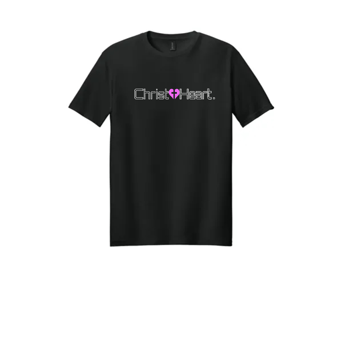 ChristHeart Pink White Outline T-Shirt. - ChristHeart Pink White Outline T-Shirt. - Image 4 of 4