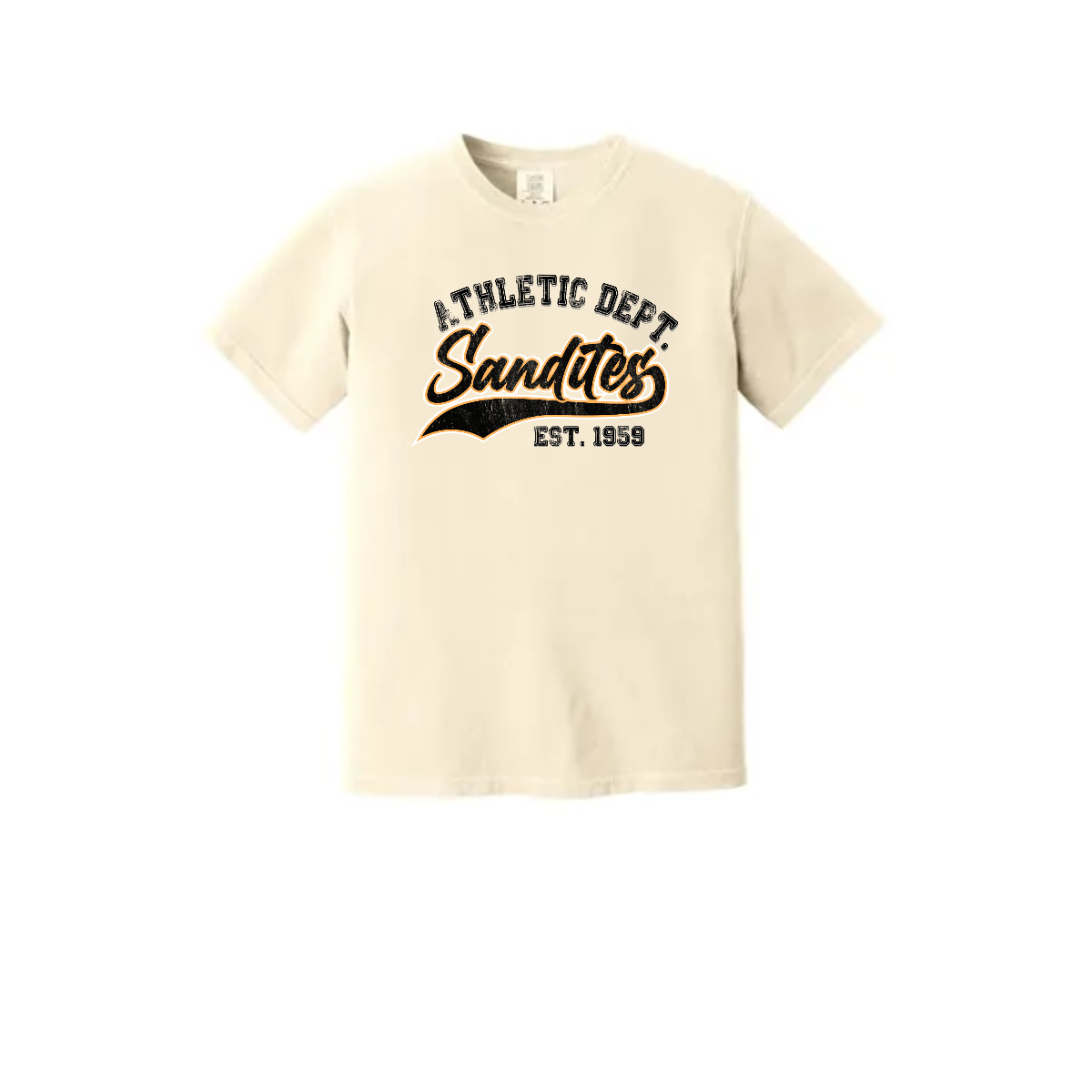 Sandite Ath Dept COMFORT COLORS Adult Tee. - Sandite Ath Dept COMFORT COLORS Adult Tee. - Image 1 of 3