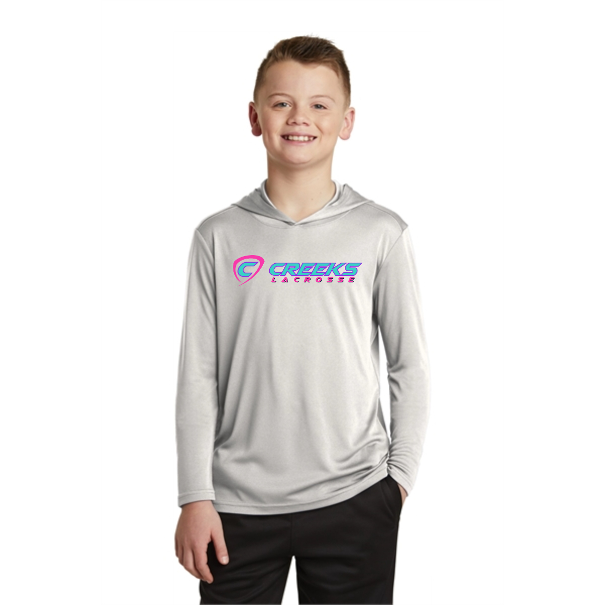 Creeks Youth PosiCharge Competitor Hooded Pullover. - Creeks Youth PosiCharge Competitor Hooded Pullover. - Image 1 of 3