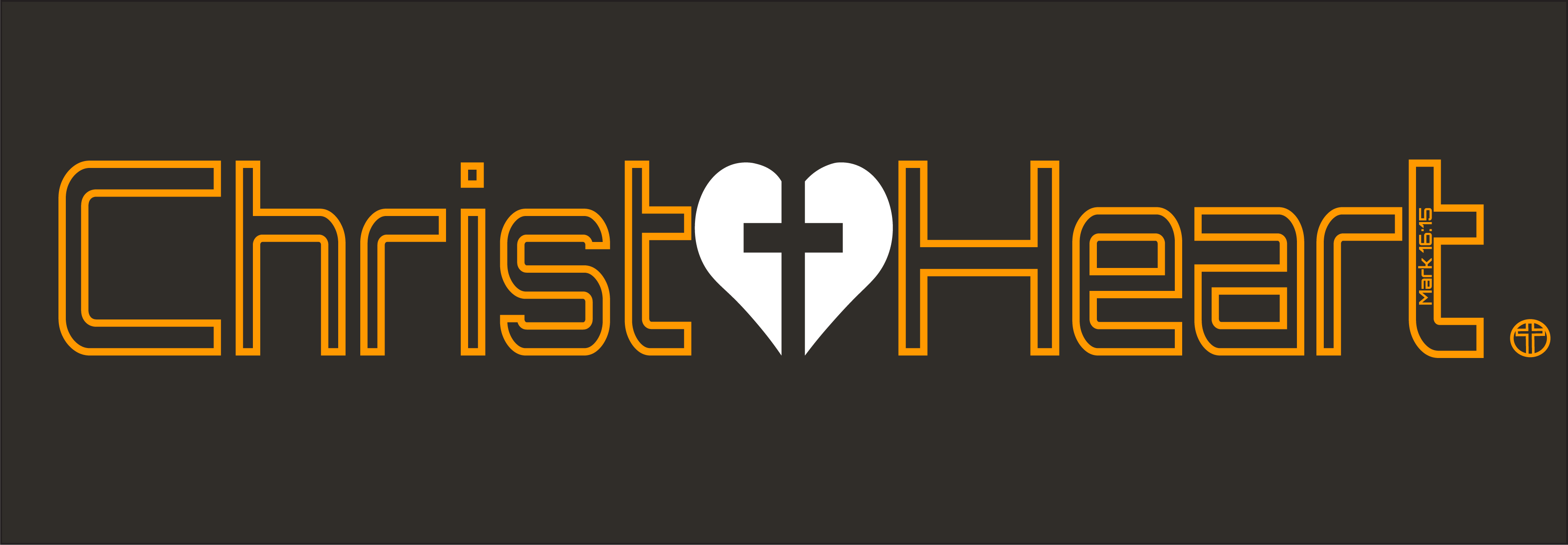 T-shirt / Christ+Heart Orange Outline Performance - T-shirt / Christ+Heart Orange Outline Performance - Image 1 of 6