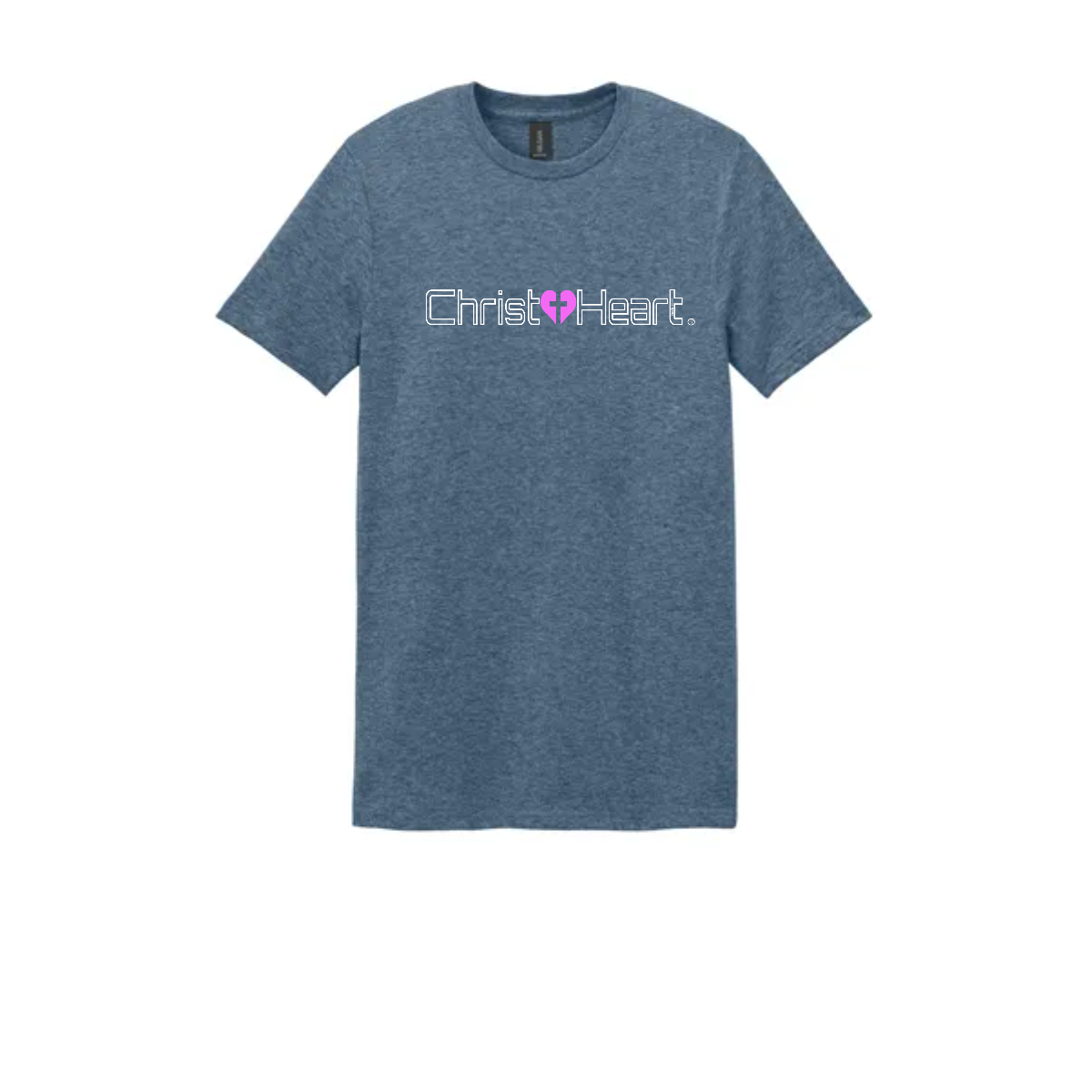 ChristHeart Pink White Outline T-Shirt. - ChristHeart Pink White Outline T-Shirt. - Image 1 of 4