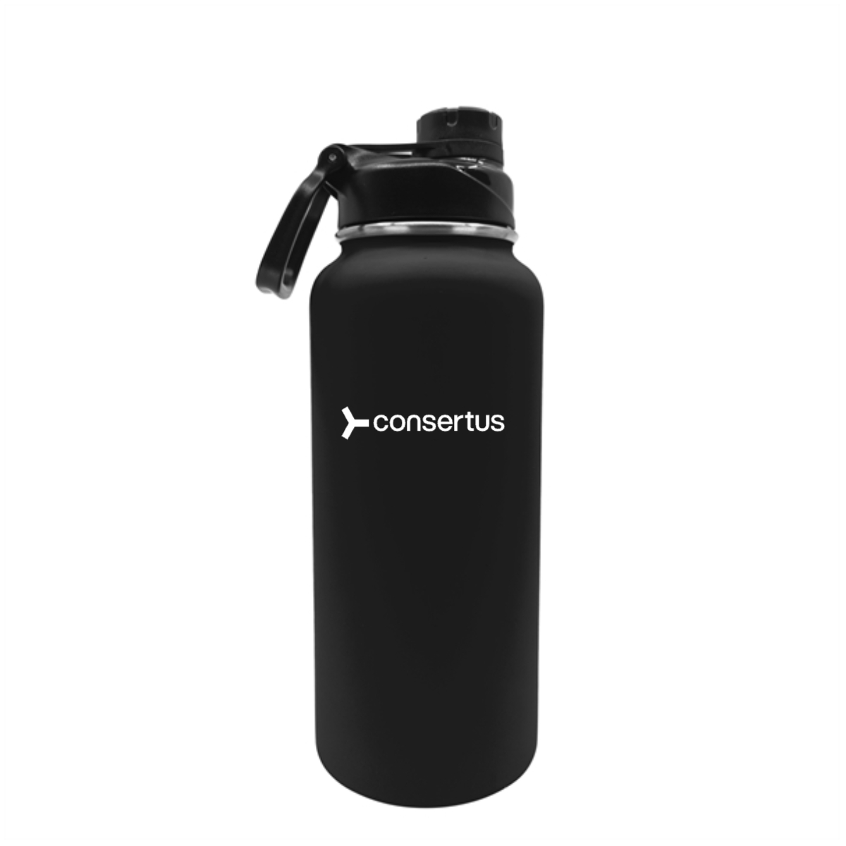 32.5 oz Rubberized Stainless Steel Water Bottle - 32.5 oz Rubberized Stainless Steel Water Bottle - Image 2 of 3