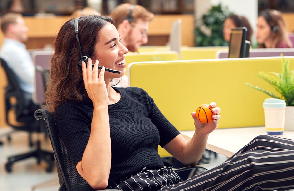 Woman with Stress Ball