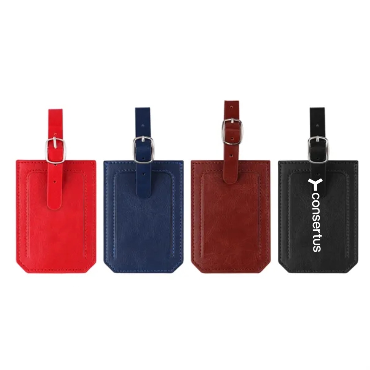 4"x2.75"Custom PU Luggage Tags W/ Buckle & Privacy Cover - 4"x2.75"Custom PU Luggage Tags W/ Buckle & Privacy Cover - Image 0 of 1