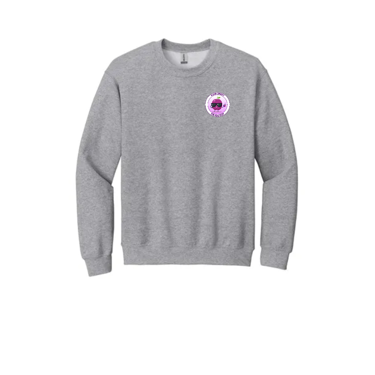 Adult Plum Crazy Crewneck Sweatshirt. - Adult Plum Crazy Crewneck Sweatshirt. - Image 3 of 5