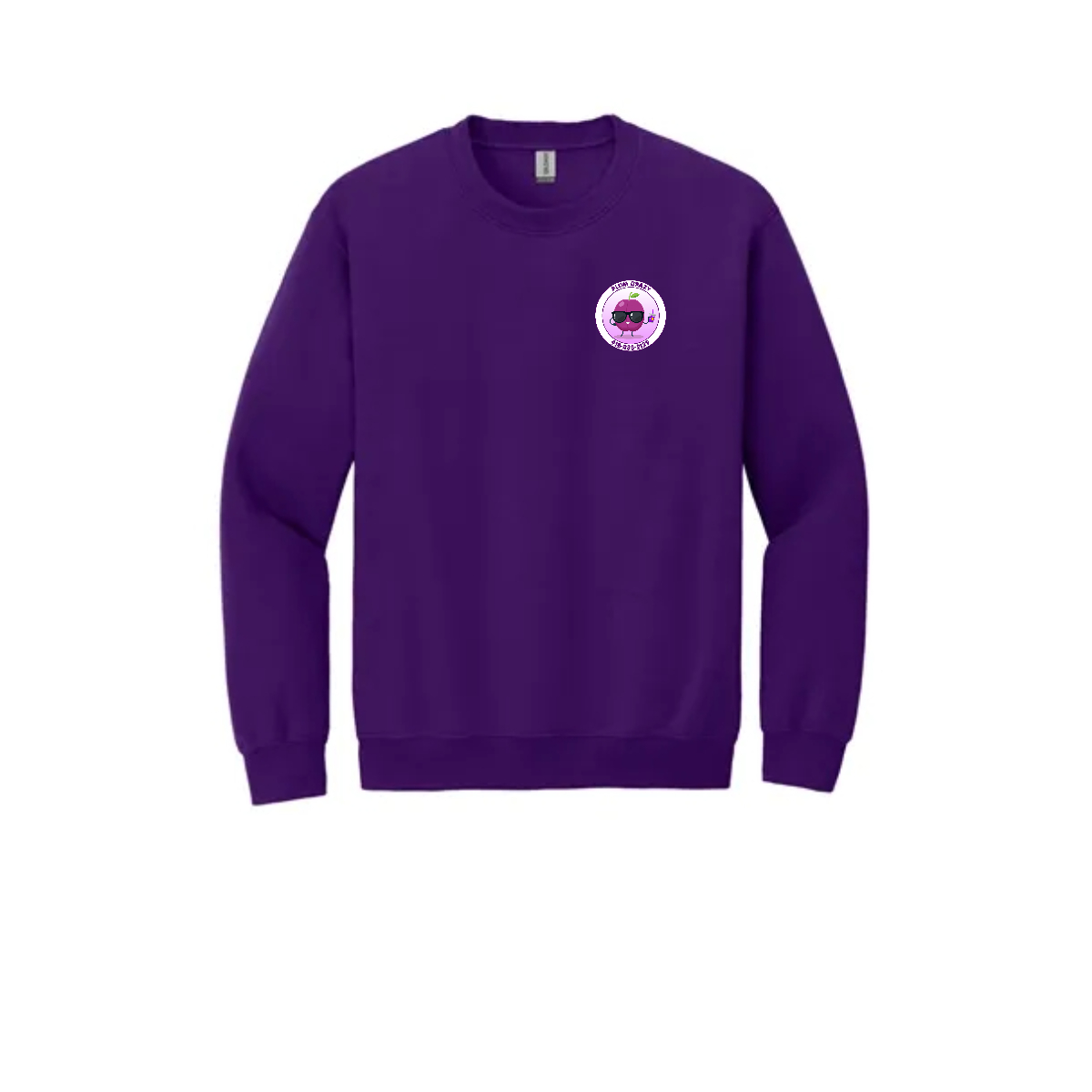 Adult Plum Crazy Crewneck Sweatshirt. - Adult Plum Crazy Crewneck Sweatshirt. - Image 5 of 5