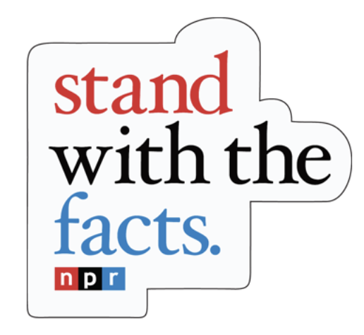 NPR® Stand with the Facts Red Blue Logo Cut Out Sticker - NPR® Stand with the Facts Red Blue Logo Cut Out Sticker - Image 0 of 0