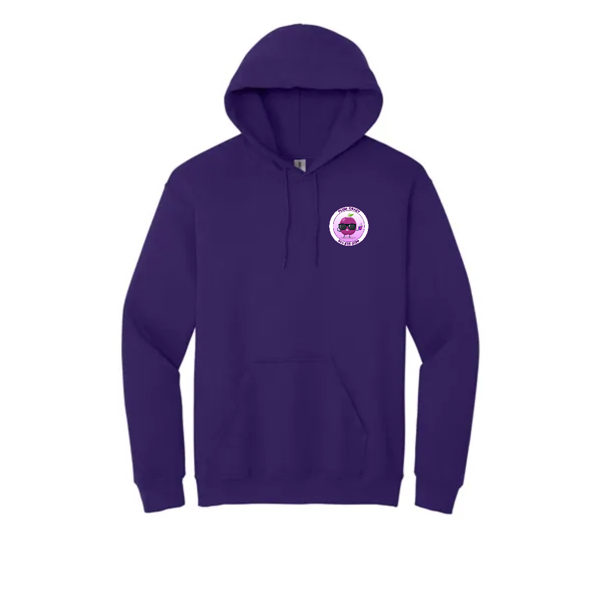 Adult Plum Crazy Hooded Sweatshirt. - Adult Plum Crazy Hooded Sweatshirt. - Image 1 of 6