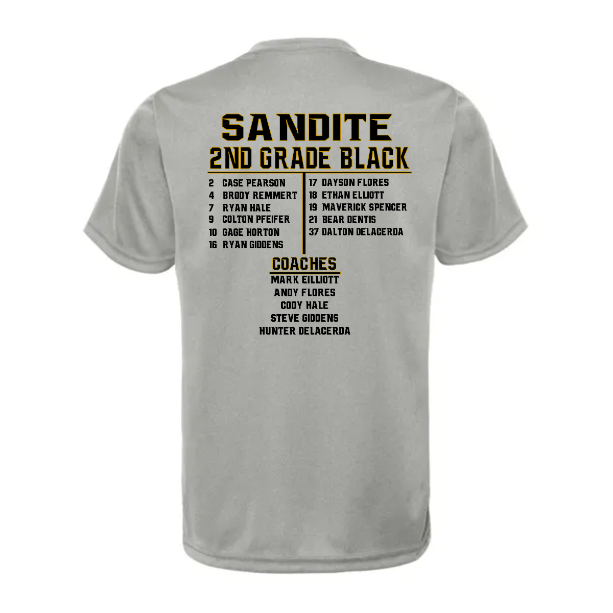 SSFB 2nd Black Youth Roster Shirt - SSFB 2nd Black Youth Roster Shirt - Image 1 of 1