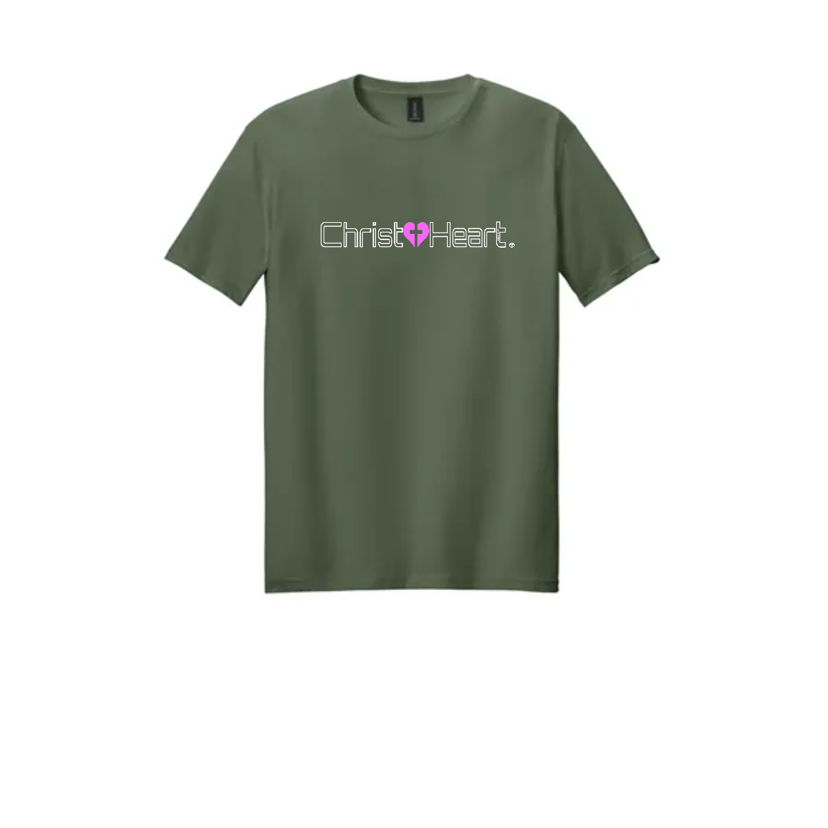 ChristHeart Pink White Outline T-Shirt. - ChristHeart Pink White Outline T-Shirt. - Image 3 of 4