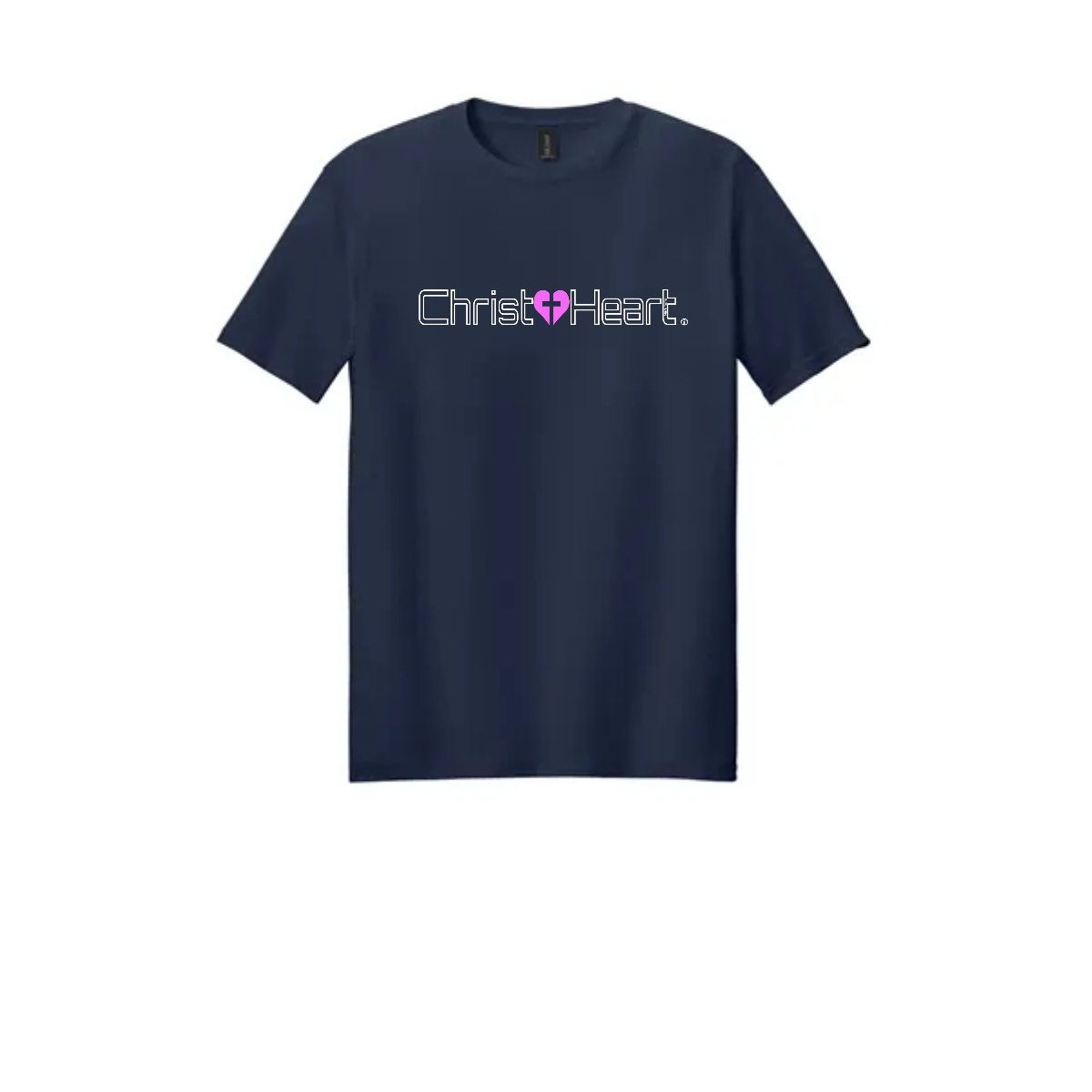 ChristHeart Pink White Outline T-Shirt. - ChristHeart Pink White Outline T-Shirt. - Image 0 of 4