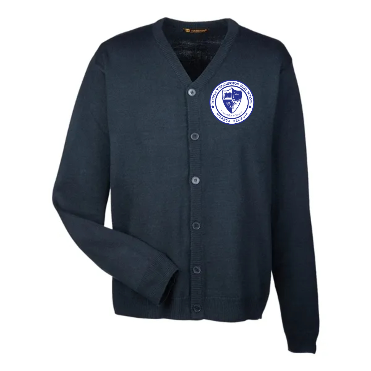 Harriton Men's Pilbloc™ V-Neck Button Cardigan Sweater - Harriton Men's Pilbloc™ V-Neck Button Cardigan Sweater - Image 1 of 2