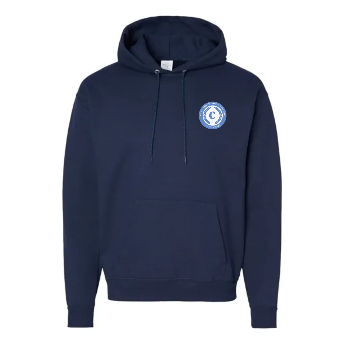 Hanes Unisex Ecosmart® Hooded Sweatshirt - Hanes Unisex Ecosmart® Hooded Sweatshirt - Image 3 of 3