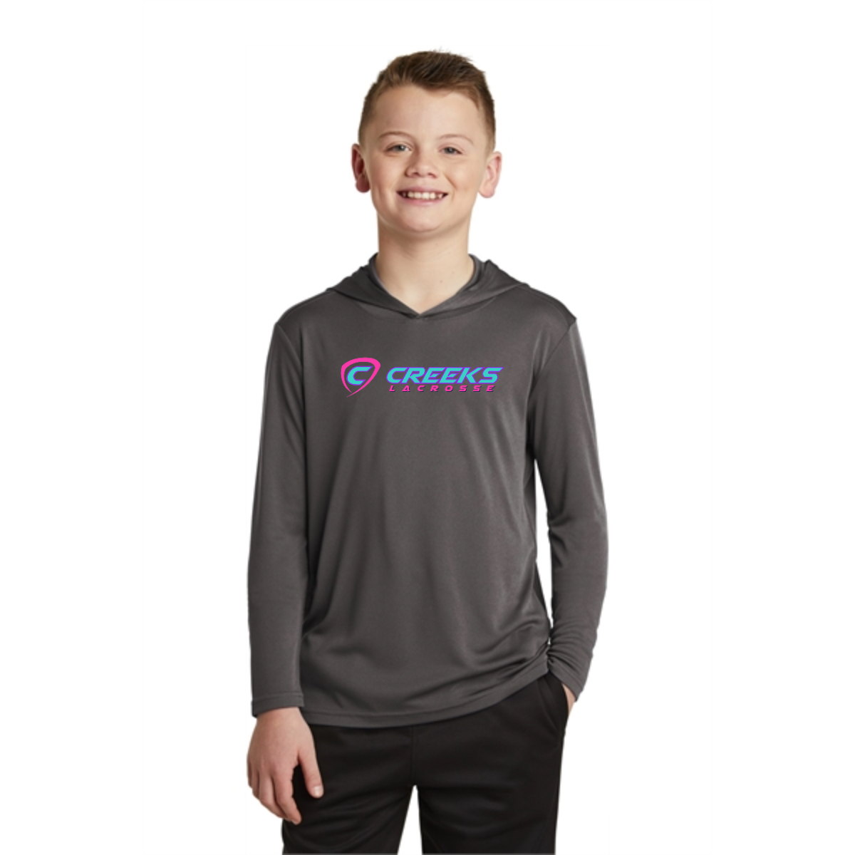 Creeks Youth PosiCharge Competitor Hooded Pullover. - Creeks Youth PosiCharge Competitor Hooded Pullover. - Image 0 of 3